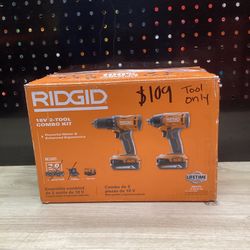 RIDGID 18V Cordless 2 Tool Combo Kit with 1 2 in. Drill Driver 1 4