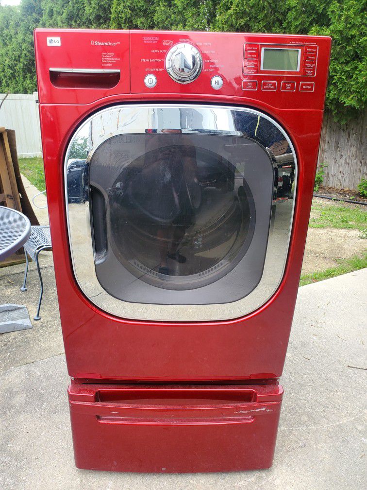 LG Gas Dryer Front Loader W Pedestal 