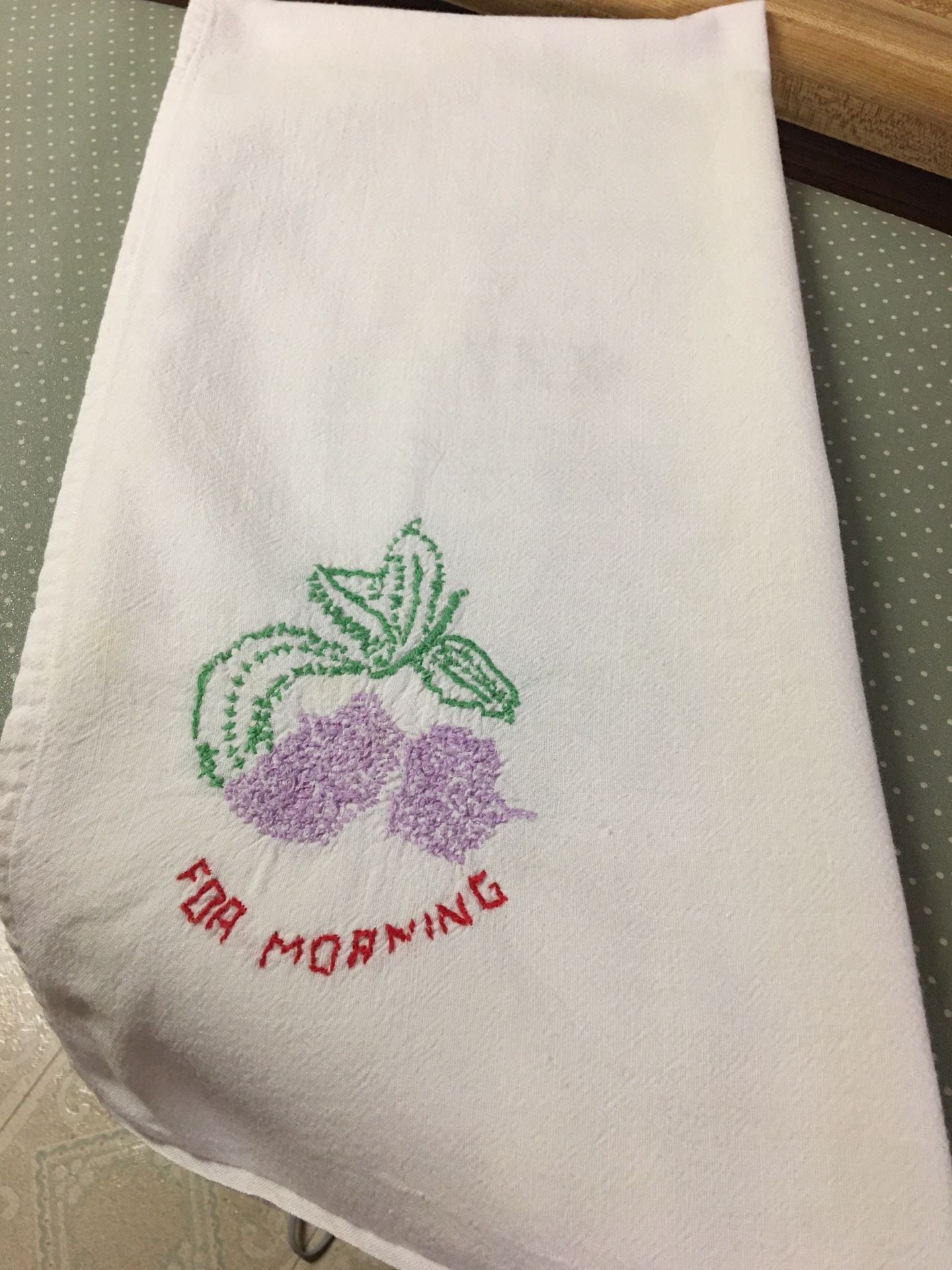 Vintage Pre-1956 3x3 flour sack dish towel Blast From The Past!