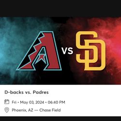 D-backs vs. Padres 2x Ticket 