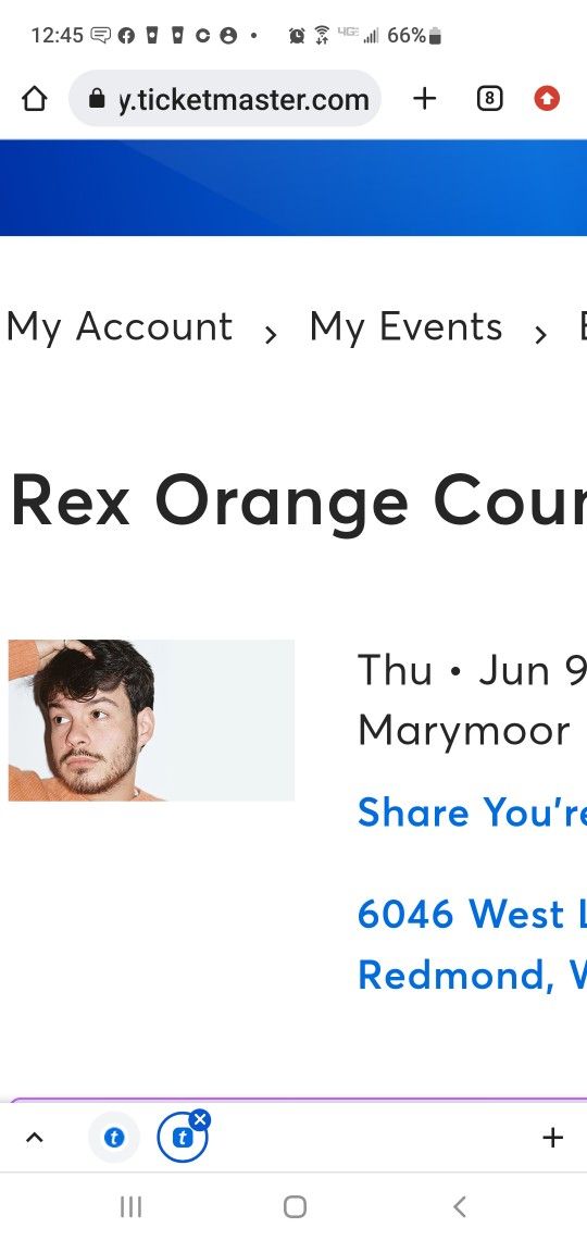 3 FLOOR TICKETS TO XAVIER WULF./REX ORANGE COUNTY TONIGHT