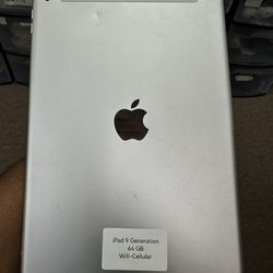 iPad 9 Generation 64 GB Wifi-Cellular Cash or $10 down