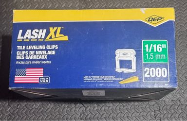 QEP LASH XL White 1/16 in. W Plastic Clip Tile Leveling System (2000-Pack)