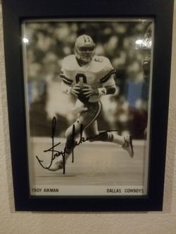 Troy Aikman Autograph AUTHENTIC Photo Autograph Framed 