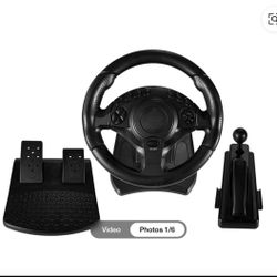 Steering Wheel With Manual Shifter Vibration Controller Computer USB Car Steering-Wheel 7in1