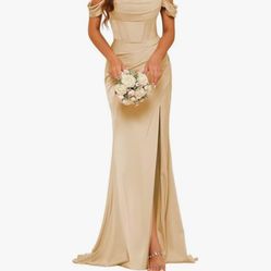 Champagne Bridesmaids Dress 