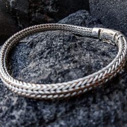 Men’s Bali Silver Bracelet Braided 