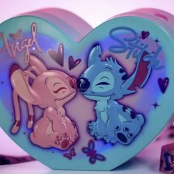 NEW- Valentines Day 2026 Disneyland Resort Popcorn Bucket Stitch And Angel