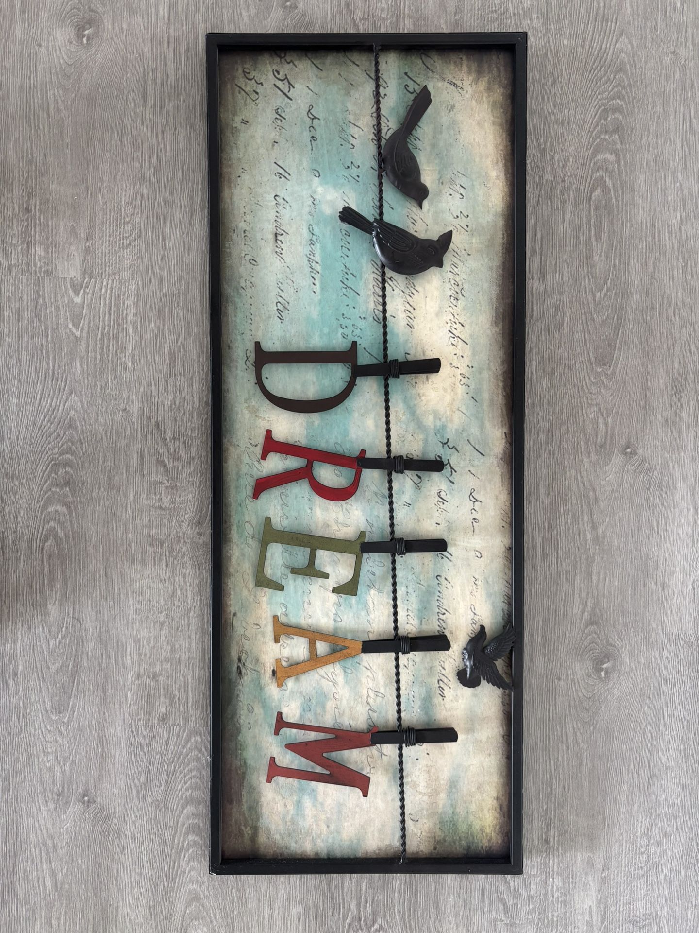 Decorative Metal “DREAM” Wall Art