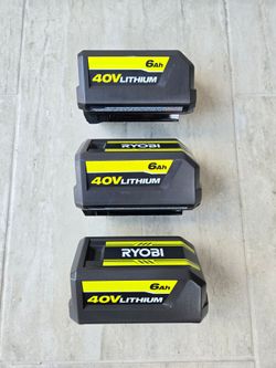 RYOBI 40V Battery 6.0 ($70 EACH)