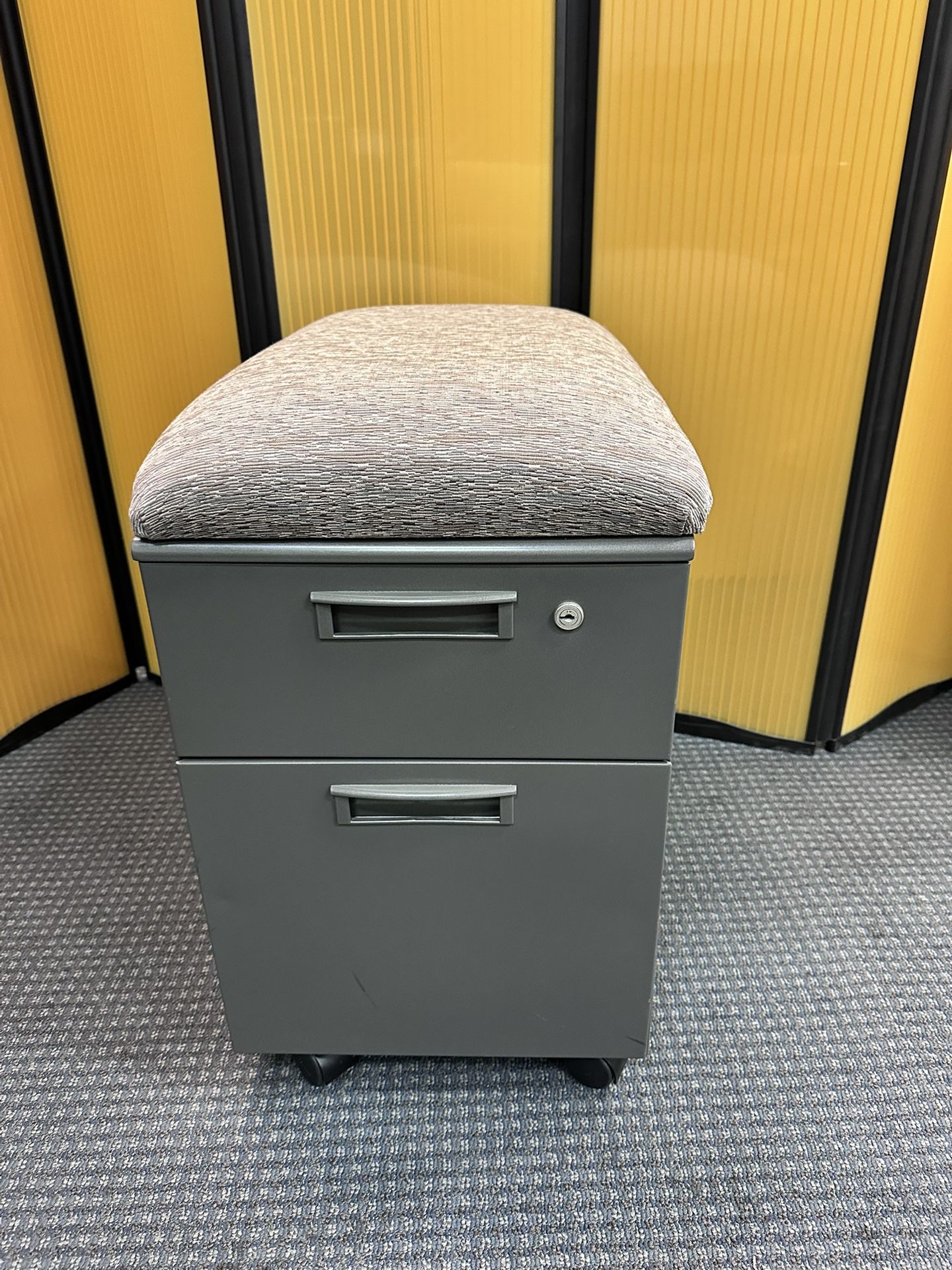 Mobile Filing / Storage Cabinet With Seat Cushion