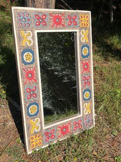 Ceramic wall mirror