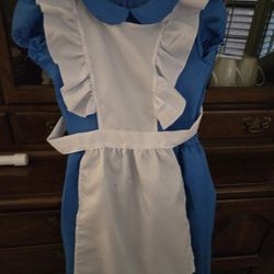 GIRLS ALICE WONDERLAND COSTUME DRESS SIe 10-14