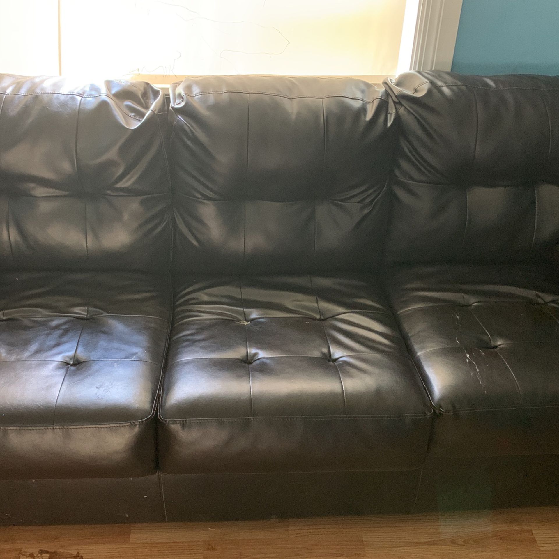 Black Leather Sofa Bed