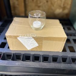 Glass Tealight Holders – 4 Boxes of 6 (24 Total) 