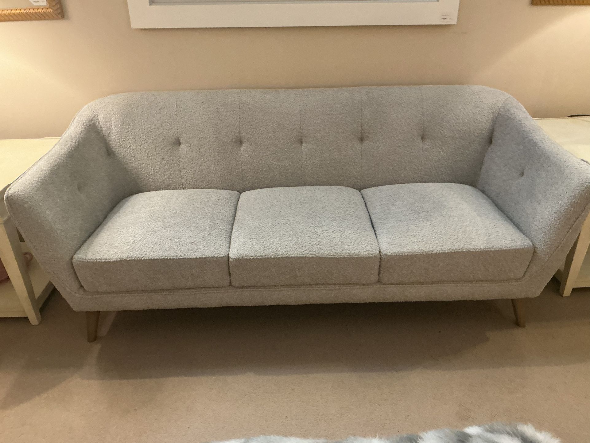 Glasgo Gray Bucket Sofa
