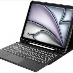 SAHARA Keyboard Case w/ Track Pad for iPad Air 13"-M2 2024-M3 2025-M4 2026-Black