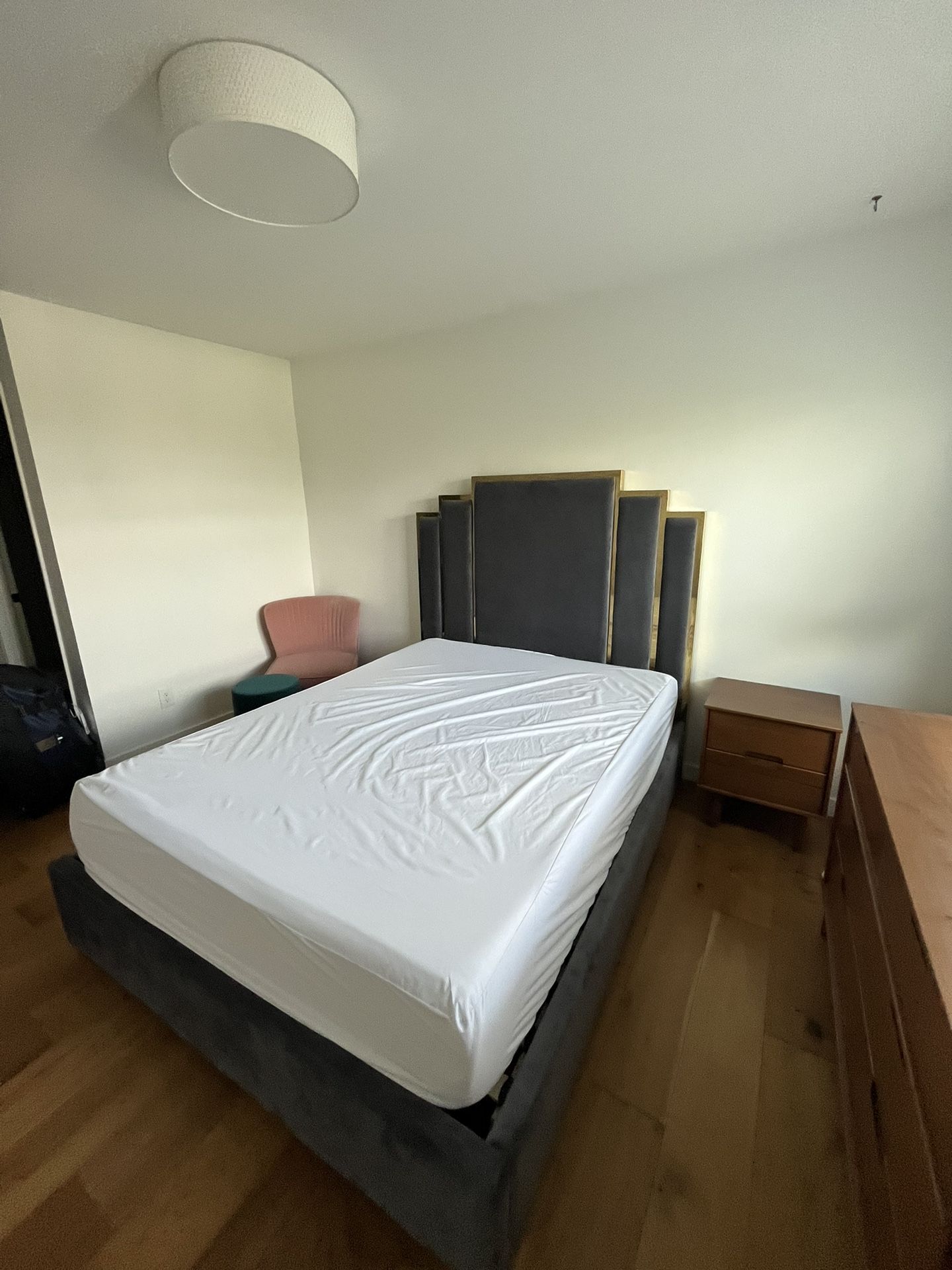 Art Deco Platform Bed Frame (Q)