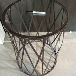 Glass Top Metal table