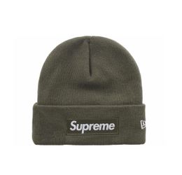 Supreme New Era Box Logo Beanie FW25 Light Olive