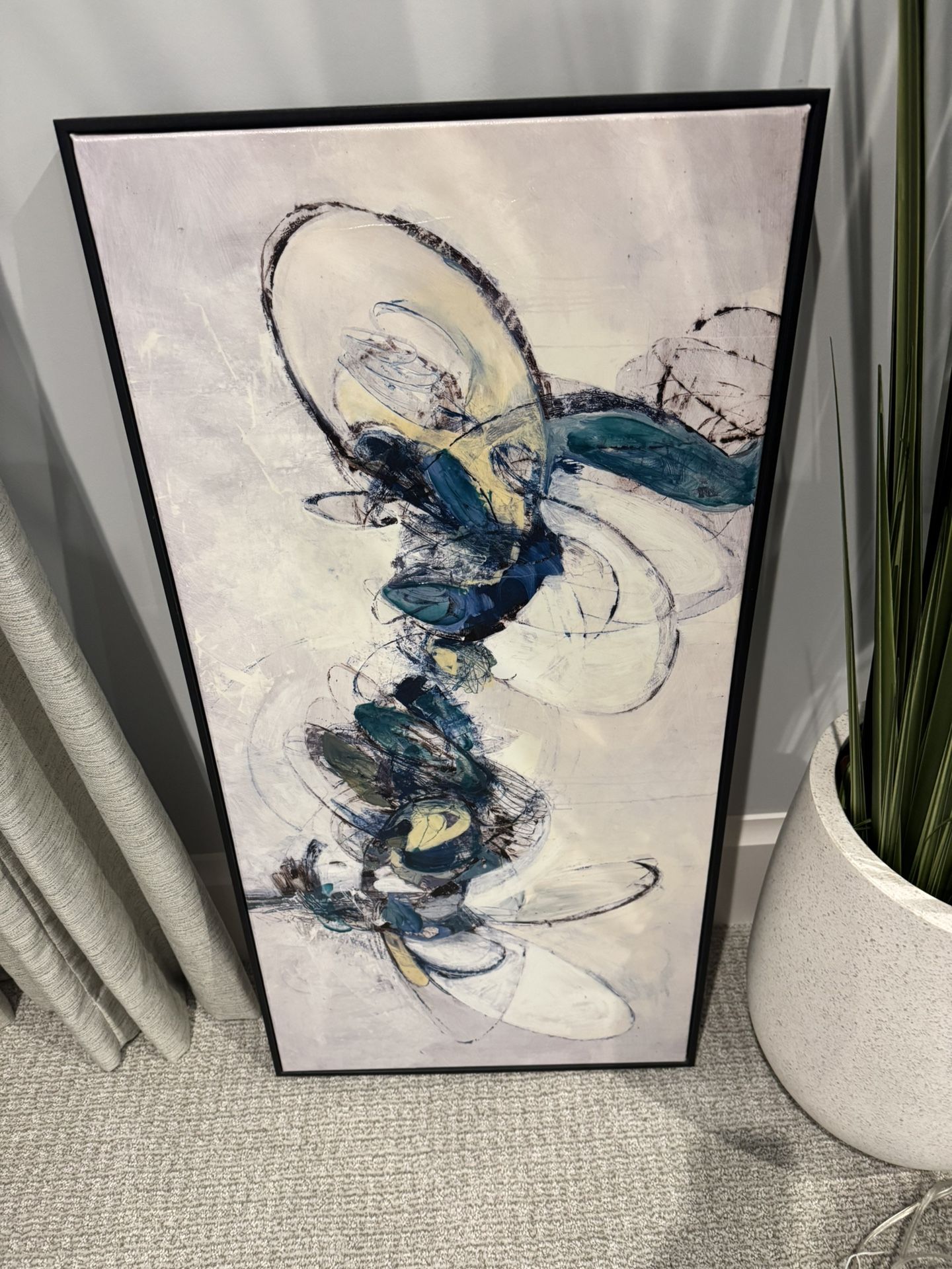 Framed Faux Oil Painting 20x40 In