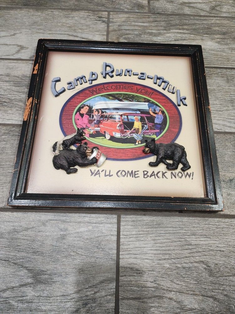 Camp Run-a-Muk 3D sign
