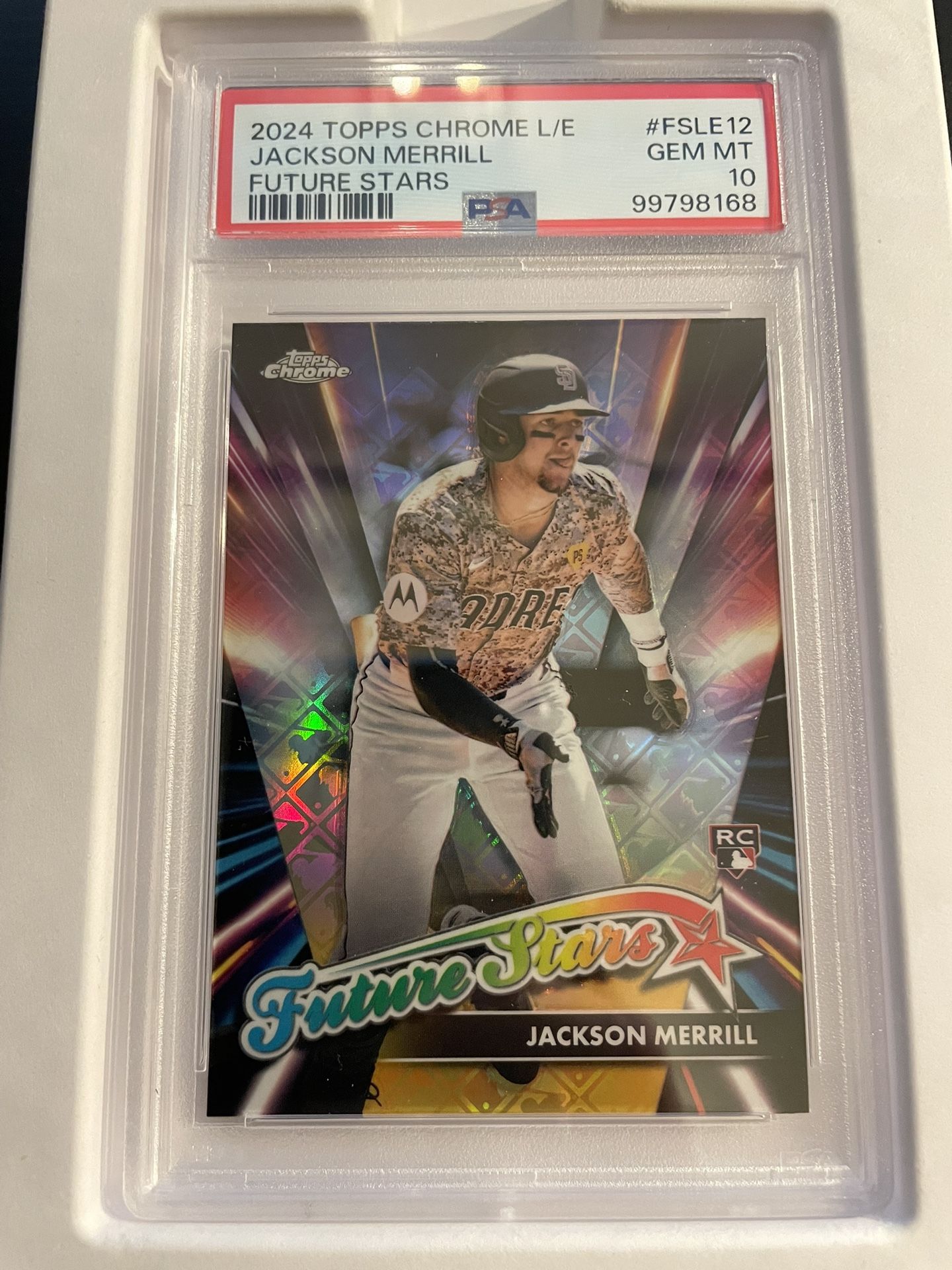 2024 Topps Chrome Logofractor Jackson Merrill PSA 10 RC
