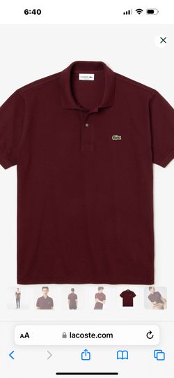 Lacoste Men’s Burgundy Bordeaux Cotton Stretch Polo XXL