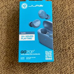 JLab GoPop True Wireless Earbuds 35+ Hours Playtime Slate or Black 2 For $38 