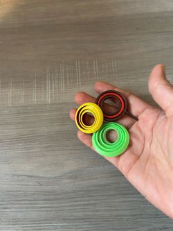 Set of 3 Colorful Stacking Ring 3D Printed Fidget Toys