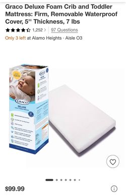 Graco Crib Foam Mattress and Mattress Cover