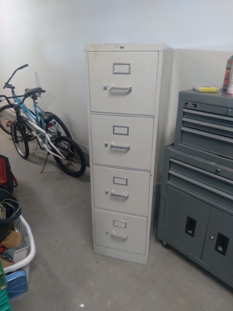 Large 4 Drawer Metal Filing Cabinet