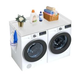 VEVOR Washer Dryer Countertop, 54" x 27" Wooden Washer and Dryer Countertop, Water-Resistant Laundry Machine Topper Cover with Anti-Slip Pads, for Lau