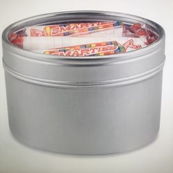 Deep Metal Tins - Round, 8 oz, Window Lid, Silver- 400 count