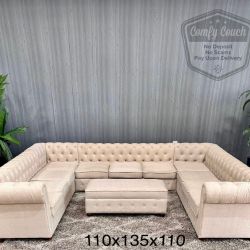 🛋️ Huge Tufted Sectional & Ottoman w/ Storage (Delivery Available!! )