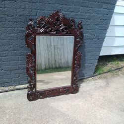 Antique Mirror *oak Wood*
