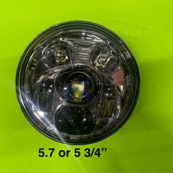Headlight black housing led high and low beam for motorcycle