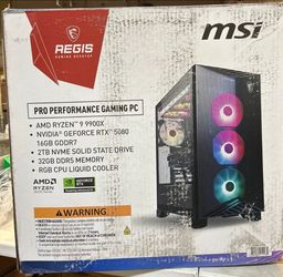 New in Box - MSI AEGIS AMD Ryzen 9900x Pro Gaming PC ($3500 MSRP)