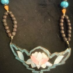 Vintage 80s Lee Sands Mother Of Pearl Inlay