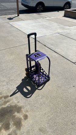Zuca Rolling Cart Metal Frame Purple 