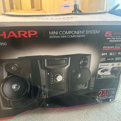 Brand new “Sharp” Stereo system 5 disc cd changer Bluetooth enabled