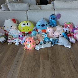 Squishmallows, San Rio, Mineso, Disney, Plushies