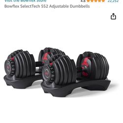 Unopened Bowflex SelectTech 552 Adjustable Dumbbells (Pair)