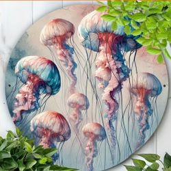 Metal wall Decor With Jellyfish