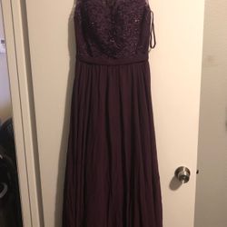 Beautiful plum embroidered dress