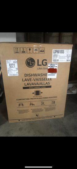 Brand New LG Dishwasher LDP6810SS PrintProof Stainless Steel Top Control Built-In Smart Dishwasher with Stainless Steel Tub and QuadWash