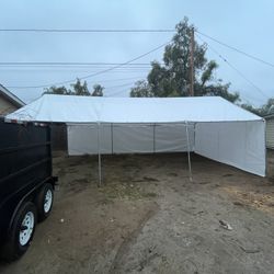 20x30 Canopy With Two Side Walls Heavy Duty