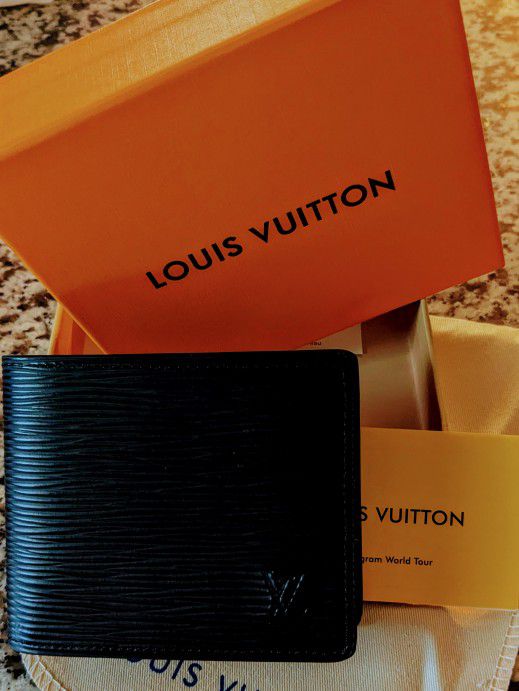 Louis Vuitton Multiple EPI Black Leather Men's Wallet Read Description 