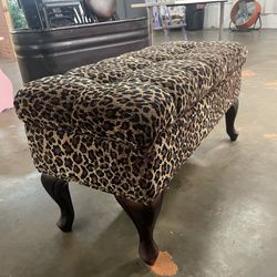 Leopard Ottoman Chair Bench