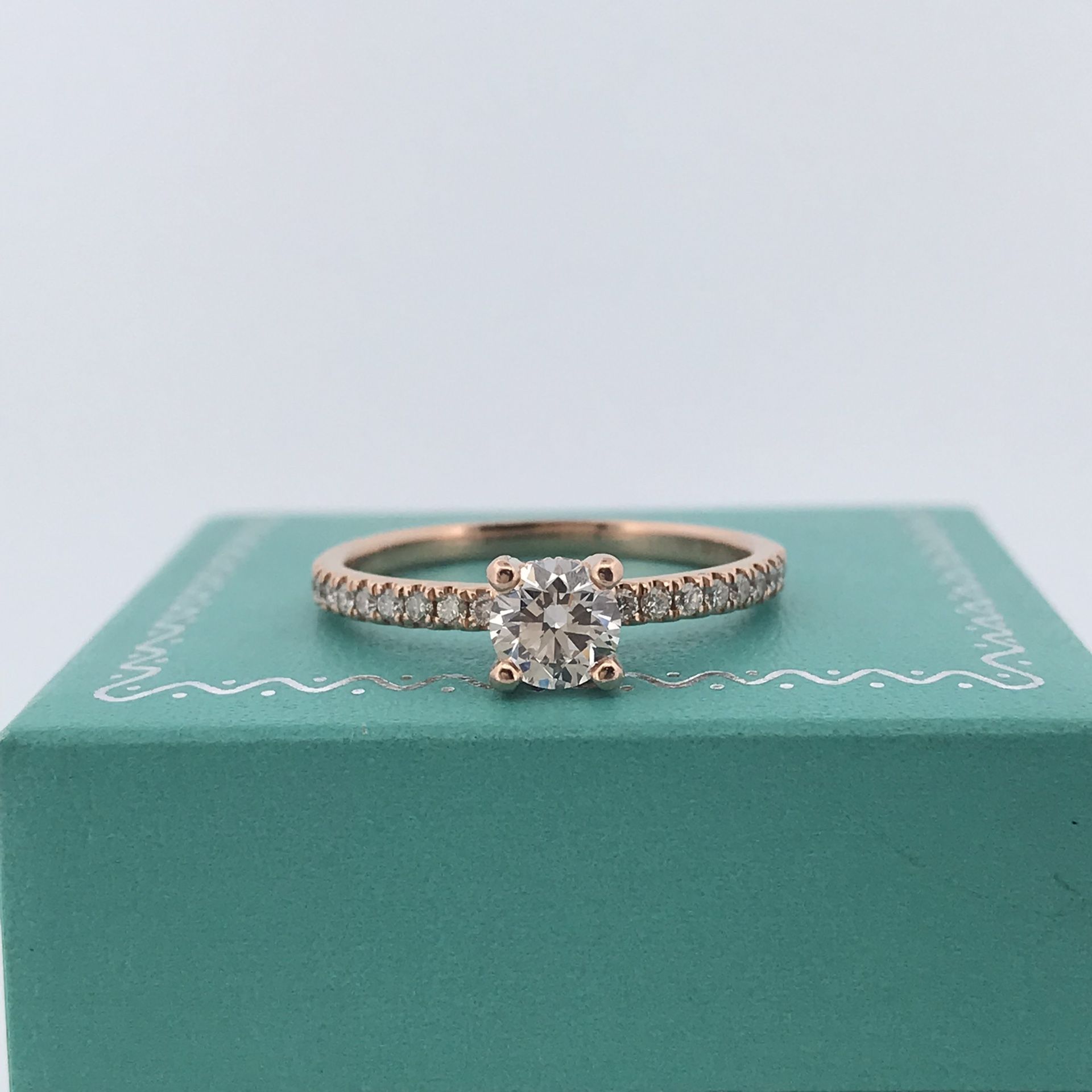 14k Rose gold gia 1.10ct D vvs1 diamond ring size 8.5